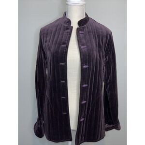 Vintage Dark Purple 'The Fashion Place ' Jacket, Toggle Closure